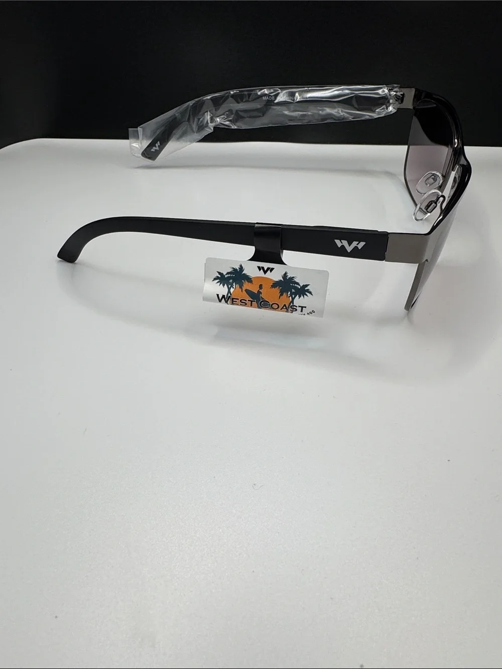 Men's Gray Frame Sunglasses with Gradient Purple Lenses (4-2) UV 400